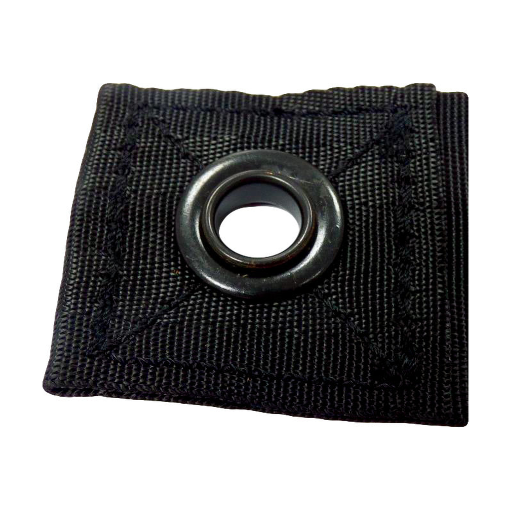 Rolko 2-Point Seatbelt Light Metal Buckle — grommet fixation detail