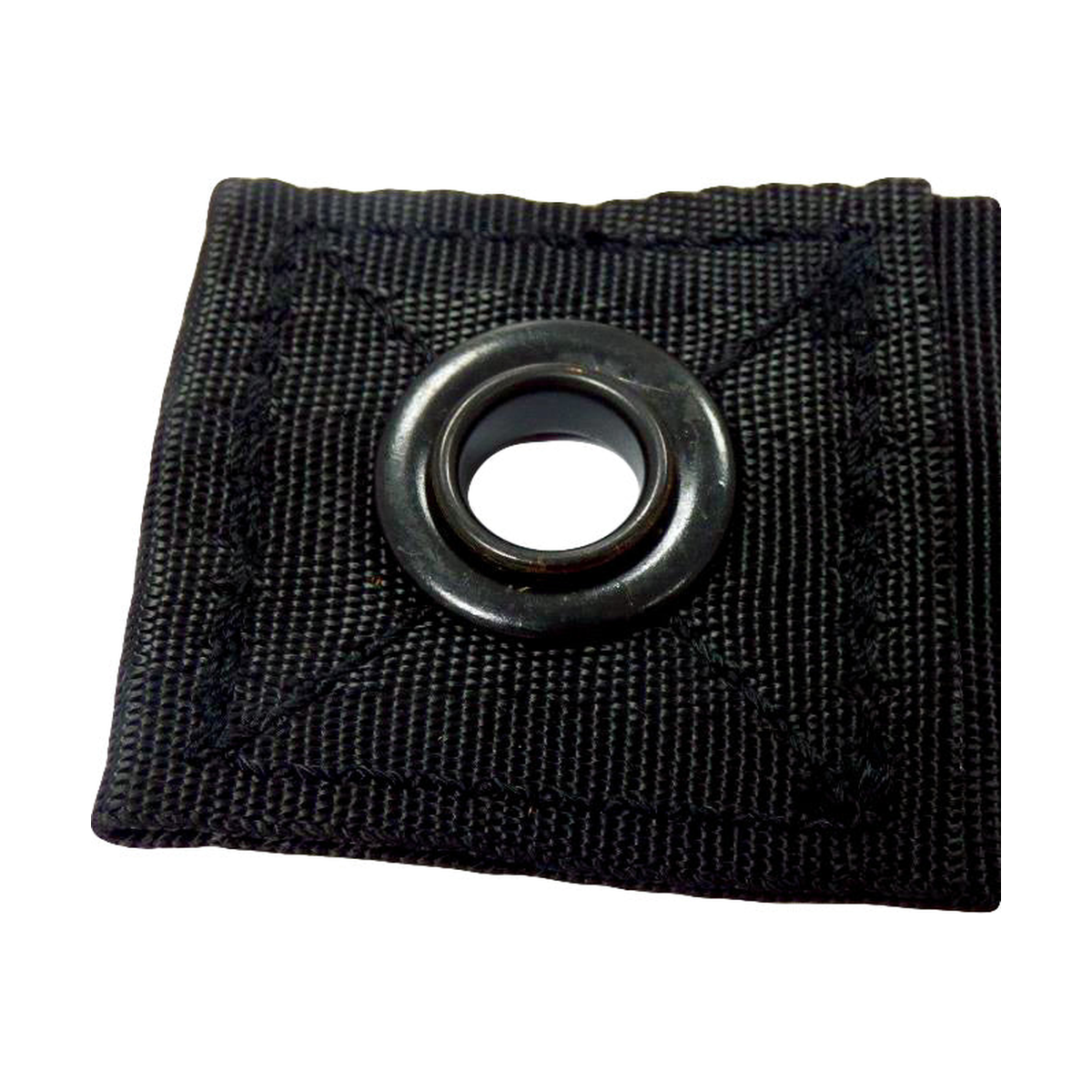 Rolko 2-Point Seatbelt Light Metal Buckle — grommet fixation detail