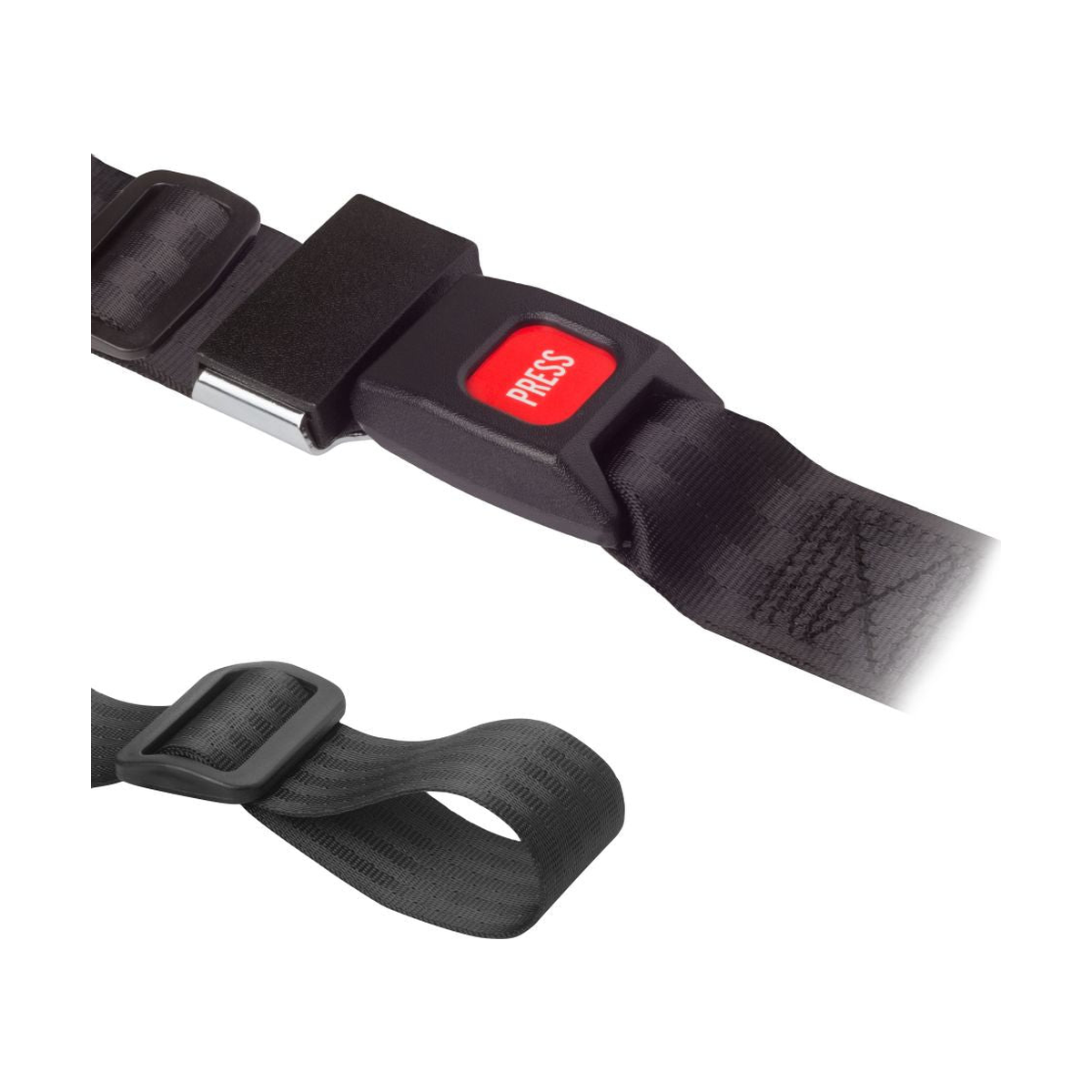 Rolko 2-Point Seatbelt Light Metal Pin-Lock — push-button buckle