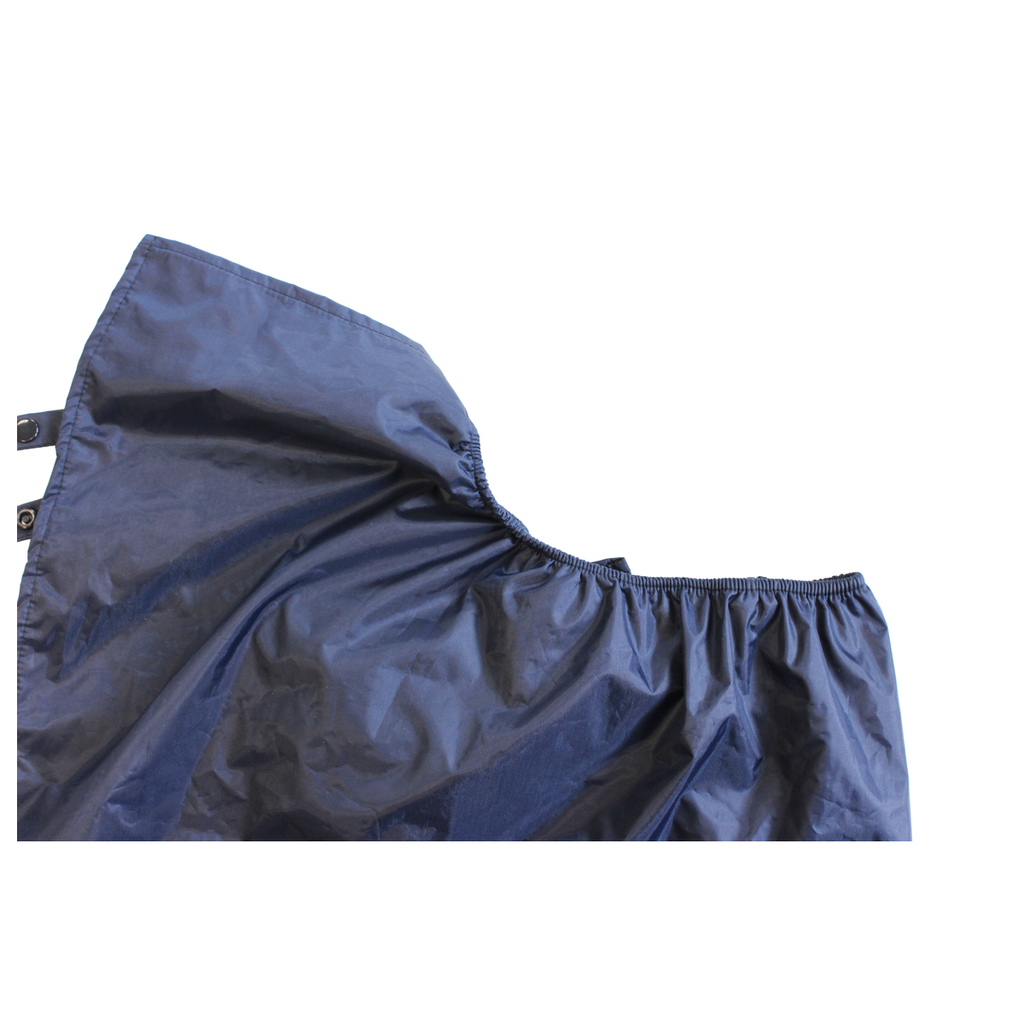 Rolko rainPRO Leg Protection (Cotton Lined) — rear view on wheelchair