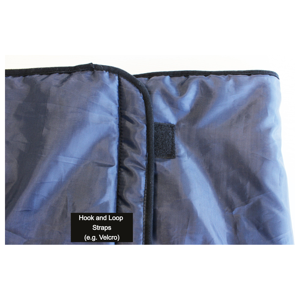 Rolko Thermo Wrap-Up Blanket — folded with hook-and-loop closure